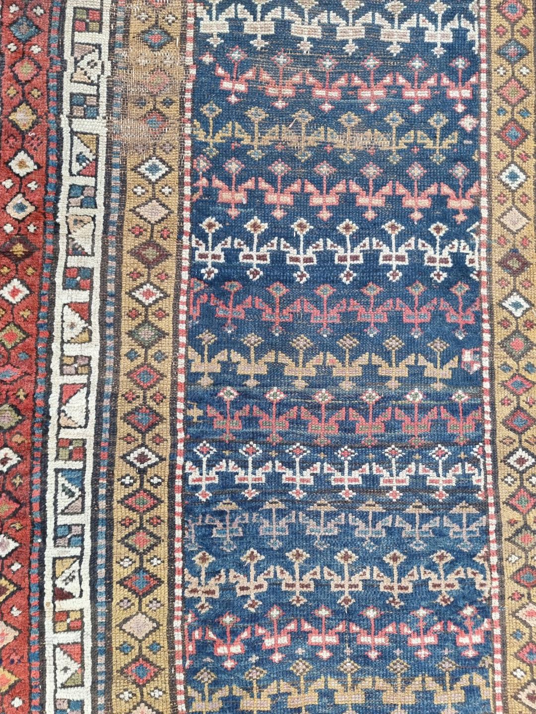 A Persian runner, having repeated central field, with geometric borders, 297 x 98cm. - Image 4 of 7