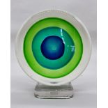 A Murano glass eye or orb art glass sculpture, by Livio Seguso, 24cm high.