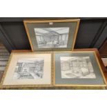 Robert Walden, 17th century interior scenes, a set of three, each signed, inscribed and dated