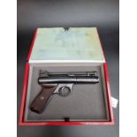 A Webley Senior .177 cal air pistol, Serial No.547, in associated box.