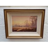 Christopher Osborne, 'Winter Evening, Nr Glynde, East Sussex', signed, inscribed verso, oil on