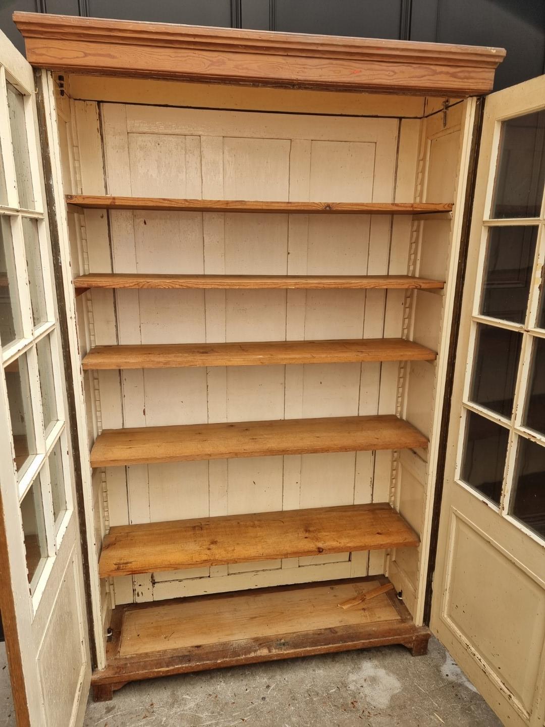 A Victorian pitch pine bookcase, 124cm wide. - Image 4 of 8