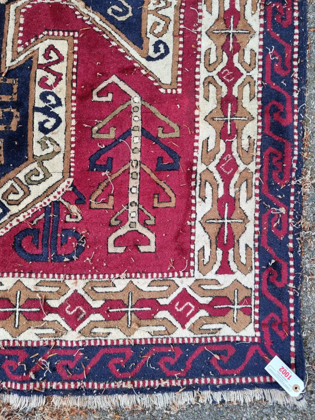 An old Karabakh rug, 198 x 148cm. - Image 2 of 7