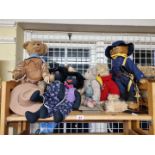 Teddy Bears: two US Soldier Bears by Franklin Mint; together with two limited edition soft dolls, '