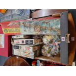Airfix: a large collection of Airfix scale soldiers, some in original boxes and partially painted;