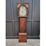 An early 19th century oak eight day longcase clock, the 13in arch painted dial inscribed 'Gowland,