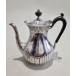 A Victorian silver tea pot, by Martin hall & Co., London 1880, 20cm high, gross weight 504g.