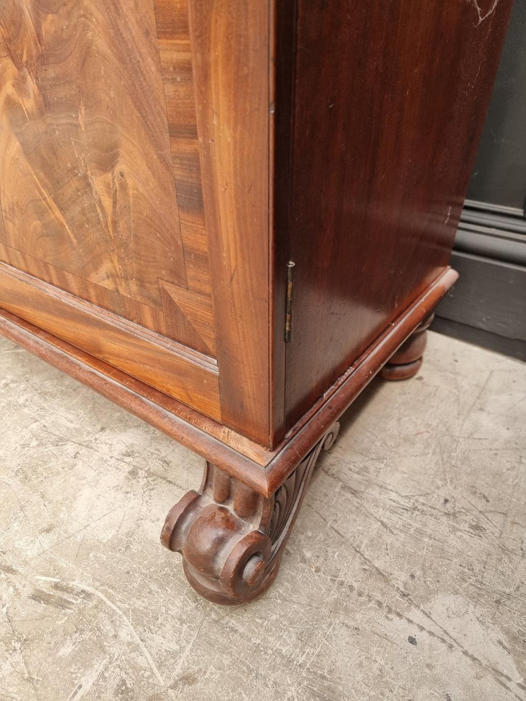 A 19th century mahogany double wardrobe, 111.5cm wide, converted. - Image 4 of 8