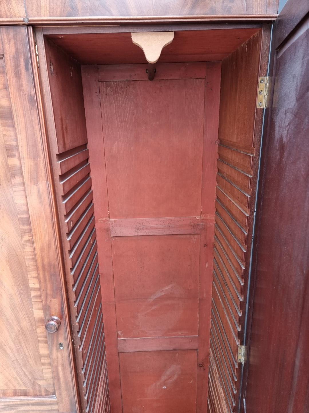 A 19th century mahogany double wardrobe, 111.5cm wide, converted. - Image 7 of 8