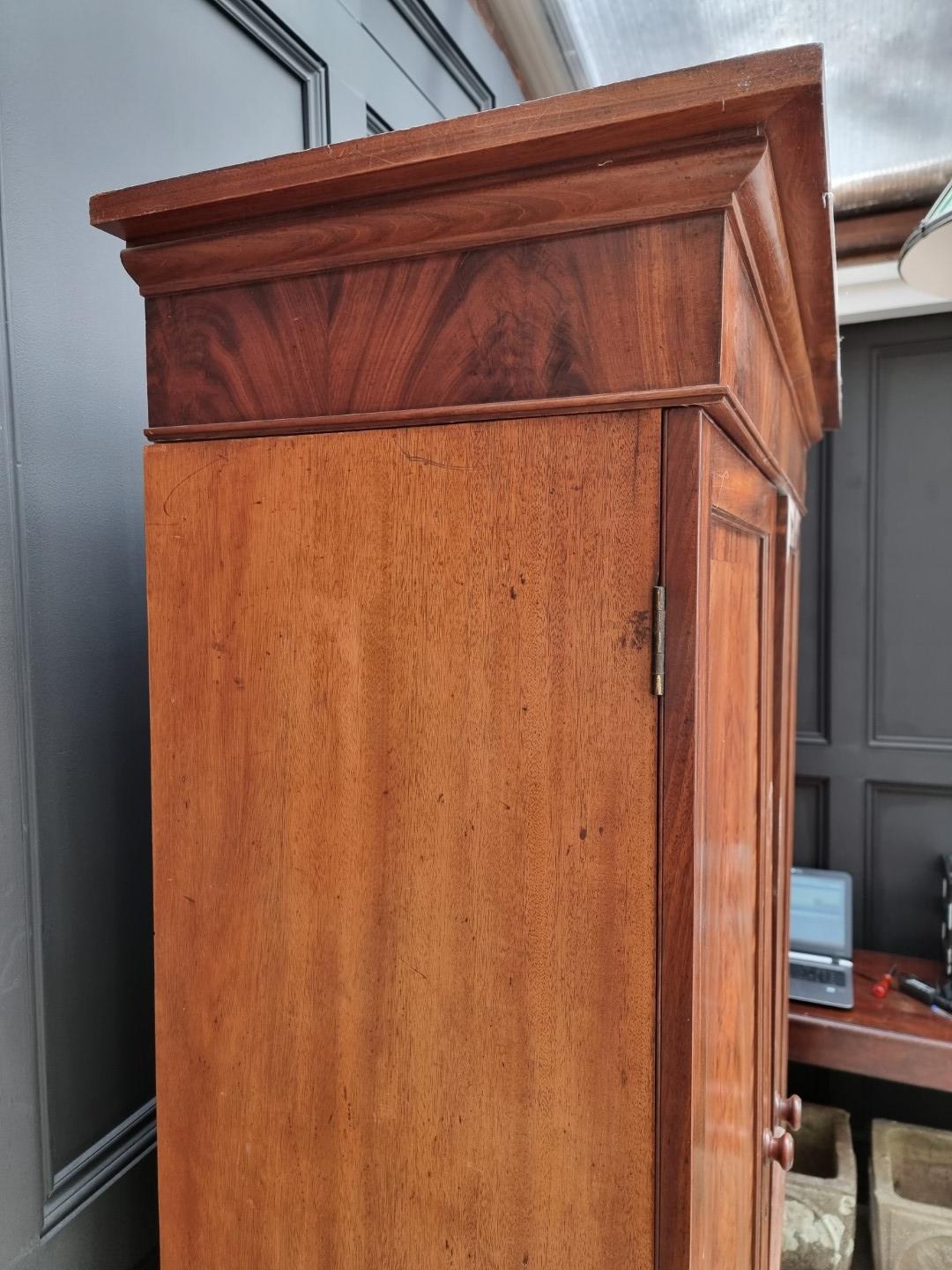 A 19th century mahogany double wardrobe, 111.5cm wide, converted. - Image 6 of 8