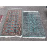 Two modern Bokhara rugs, largest, 206 x 124cm.