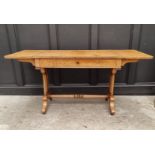 A fine Charles X amboyna & ivory line inlaid sofa table, 155cm when open. En suite with the previous