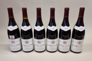 Six 75cl bottles of Givry 1er Cru Clos Choue, 1999, Chofflet-Valdenaire. (6)