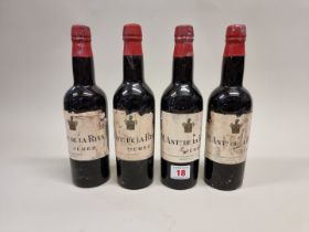 Four half bottles of Oloroso Viejisimo Sherry, Antonio de la Riva, 1940s bottling. (4)