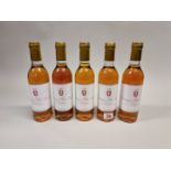 Five 37.5cl bottles of Chateau Piot-David, 1989, Sauternes. (6)