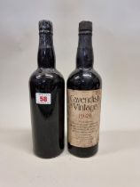 A 73cl bottle of Cavendish 1949 Vintage Port; together with another bottle of old port, (lacking