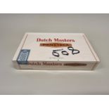A sealed box of 50 Dutch Masters 'Panetela' cigars.