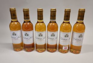 Six 37.5cl bottles of Chateau Liot, 1999, Sauternes. (6)