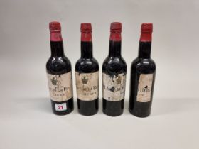 Four half bottles of Oloroso Viejisimo sherry, Antonio de la Riva, 1940s bottling. (4)