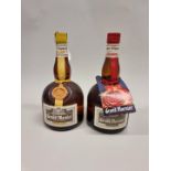 Two 70cl bottles of Grand Marnier Liqueur, comprising: Cordon Jaune & Cordon Rouge. (2)