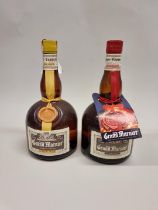 Two 70cl bottles of Grand Marnier Liqueur, comprising: Cordon Jaune & Cordon Rouge. (2)