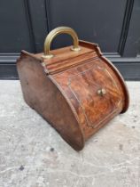 A good Victorian figured walnut and brass purdonium.