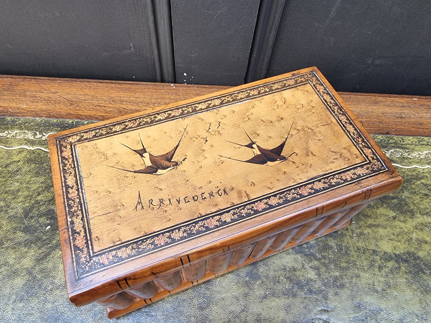 A Maltese marquetry novelty casket, 23.5cm wide. - Image 2 of 5