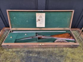 A Victorian percussion 12 bore shotgun, the lock engraved 'James Cattley, Late With Westley