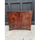 An 18th century style mahogany side cabinet, 93cm wide.