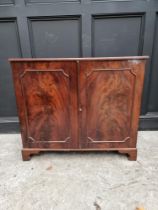 An 18th century style mahogany side cabinet, 93cm wide.