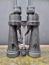 A pair of Barr & Stroud military binoculars, Serial No.78881, with broad arrow stamps.