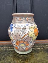 A Crown Ducal Charlotte Rhead vase, 18cm high.