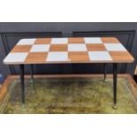 A small 1950s low occasional table, 76cm wide.