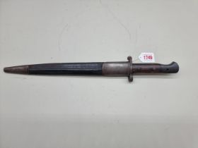 A British Pattern 1903 bayonet and scabbard, by Wilkinson.