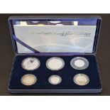 Coins: a 2007 Royal Mint silver proof 'Family Silver Collection', containing six coins, one ounce