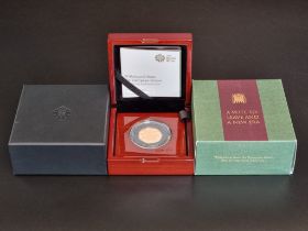 Coins: a 2020 Royal Mint 'Withdrawal from the European Union' red gold proof fifty pence coin, 15.