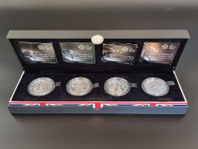Coins: a 2012 Royal Mint 'Countdown To London 2012' silver proof Piedfort £5 coin collection,
