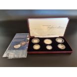 Coins: 2006 Royal Mint 'Piedfort Collection' silver proof six coin set, 50p to £5, with CoA, boxed.