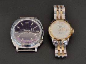 A Tissot Le Lade gold plated automatic ladies wristwatch, 25mm, Ref. L134/234;  together with an