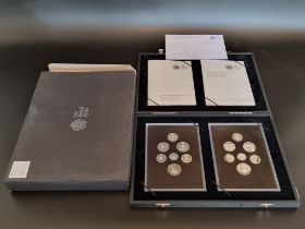 Coins: a 2008 Royal Mint silver proof 'Emblems of Britain' and 'Royal Shield of Arms' dual set,