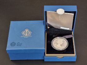 Coins: a 2012 Royal Mint 'The Queen's Diamond Jubilee' silver proof Piedfort £5 coin, with CoA No.
