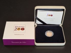 Coins: a 2019 Royal Mint 'Queen Victoria Celebration' gold sovereign, with CoA No.559/650, cased.