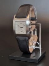 An H Stern stainless steel wristwatch, 30mm, marked 10-0531, QC0302, boxed.