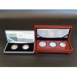 Coins: a 2012 'The Royal Silver Set', containing three silver proof coins from The Royal Mint, The