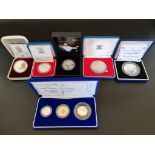 Coins: a 2004 Royal Mint silver proof Piedfort set, containing three coins, 50p to £2, with CoA,