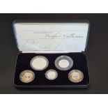 Coins: a 2007 Royal Mint silver proof 'Piedfort Collection', containing five coins, 50p 50 £5,