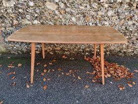 A vintage Ercol dining table, 150cm long, (s.d. to surface).