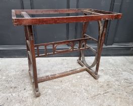 An unusual vintage bentwood table base, possibly Thonet, 90cm wide.