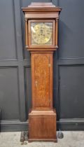 A George III oak eight day longcase clock, the 12in square brass dial inscribed 'John Mason,
