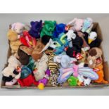 Ty Beanie Babies: a collection of thirty-one, to include birds, animals and sea creatures.